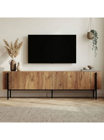 TV-meubel "Nexus" in Kiefer/zwart - (B)180 x (H)45 x (D)30 cm