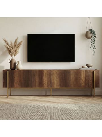 Szafka RTV "Nexus" w kolorze złoto-brązowym - 180 x 45 x 30 cm