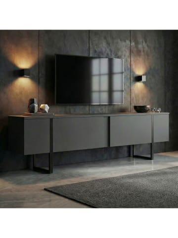 TV-Regal "Onera" in Anthrazit/ Schwarz - (B)180 x (H)50 x (T)30 cm
