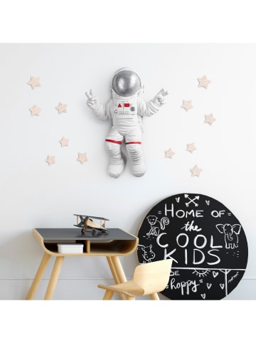 Wanddekor "Astronaut" in Weiß - (B)35 x (H)47 x (T)10 cm