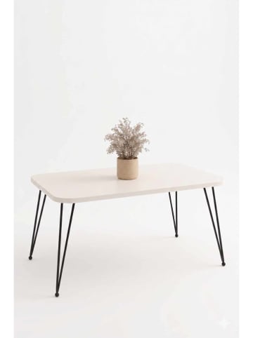 Couchtisch in Weiß/ Schwarz - (B)90 x (H)55 x (T)50 cm