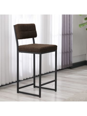 Hocker barowy "Retro" w kolorze brązowo-czarnym - 40 x 98 x 40 cm