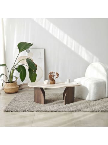 Couchtisch ''Rock'' in Beige/ Braun - (B)100 x (H)35 x (T)60 cm