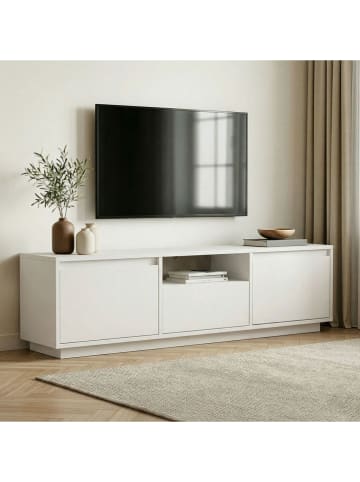 TV-Regal "Sentinel" in Weiß - (B)160 x (H)42 x (T)30 cm