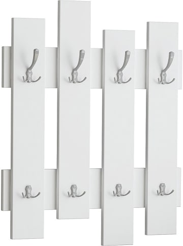 Wandgarderobe "Wave" in Weiß - (B)64 x (H)81 x (T)4 cm