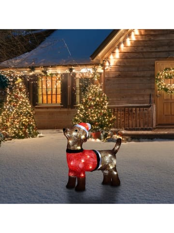 Figurka dekoracyjna LED w kolorze czerwono-brązowym - 38 x 35 x 13 cm