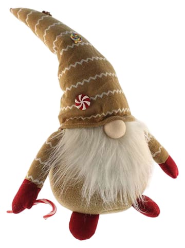 Figurka dekoracyjna w kolorze jasnobrązowo-białym - 24 x 48 x 17 cm