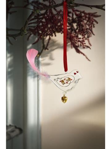 Zawieszka dekoracyjna "Bird" w kolorze czerwonym - wys. 7 cm