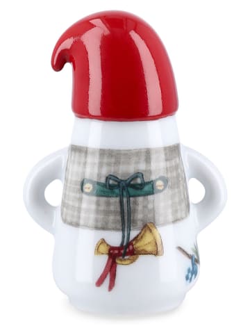 Dekofigur "Father Elf" in Weiß/ Rot - (H)9 cm