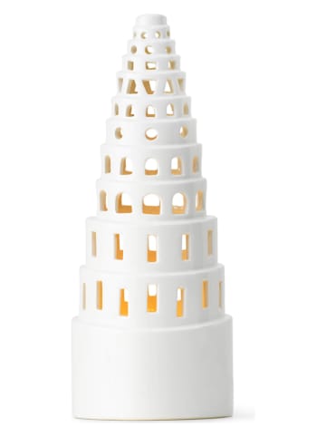 Lichthaus "Urbania" in Weiß - (H)22,5 cm