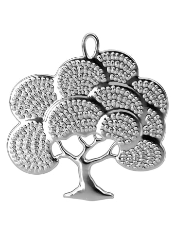 Zawieszka dekoracyjna "Karens Oak" w kolorze srebrnym - wys. 6,5 cm
