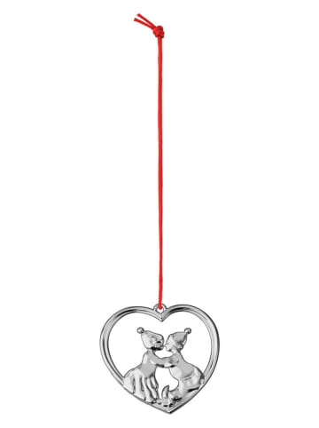 Zawieszka dekoracyjna "Kyssenisser" w kolorze srebrnym - wys. 6,5 cm