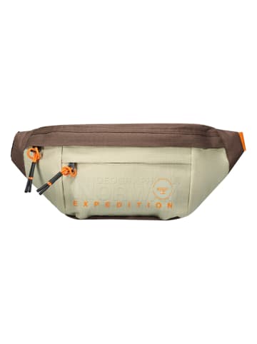 Brustbeutel in Beige/ Braun - (B)18 x (H)35 x (T)9 cm