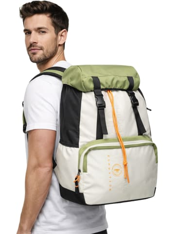 Rucksack "Socouleur" in Creme/ Khaki - (B)32 x (H)52 x (T)15 cm