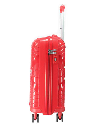 3tlg. Hardcase-Trolleyset "Silkovette" in Rot