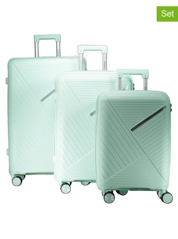 3-delige hardcase-trolleyset "Simi" mintgroen