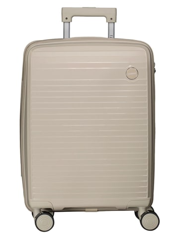 Hardcase-Trolley "Solvable" in Beige - (B)34 x (H)53 x (T)21 cm