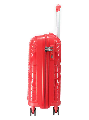 Hardcase-Trolley "Silkovette" in Rot - (B)34 x (H)53 x (T)21 cm