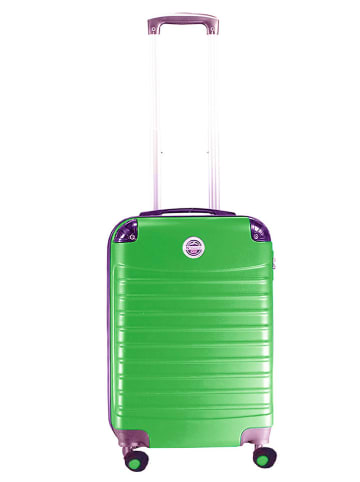 Hardcase-Trolley "Shock" in Grün - (B)34 x (H)52 x (T)21 cm