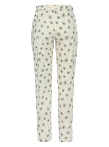 Pyjama-Hose in Creme/ Schwarz