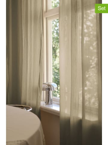 2er-Set: Vorhänge "Layer" in Khaki