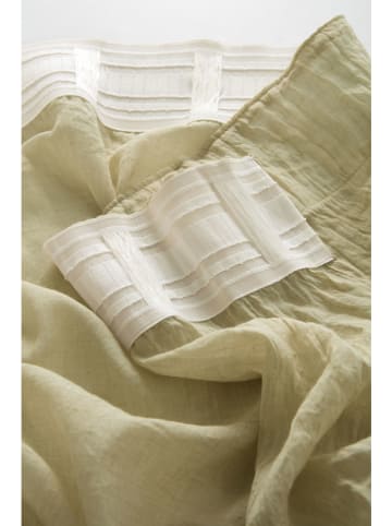 2er-Set: Vorhänge "Layer" in Khaki