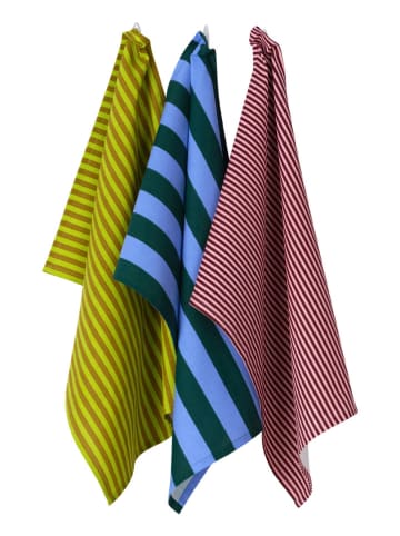 Ściereczki (3 szt.) w kolorze zielono-błękitno-jasnoróżowym do naczyń