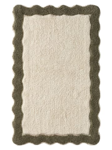 Badvorleger "Ellos Scallop" in Creme/ Grün