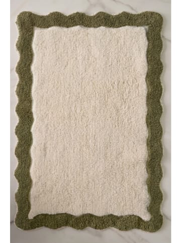 Badvorleger "Ellos Scallop" in Creme/ Grün