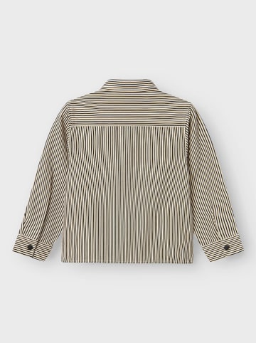 Hemd "Povenan" in Beige/ Schwarz