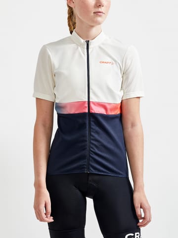 Fietsshirt crème/donkerblauw