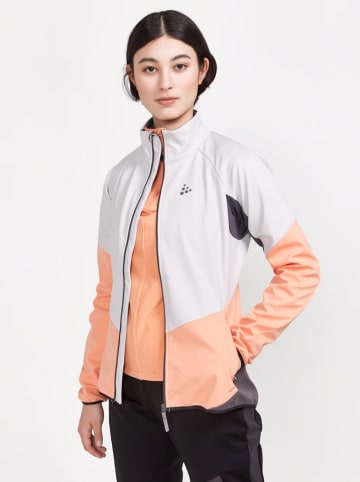 Softshelljacke "Core Glide" in Weiß/ Grau/ Apricot