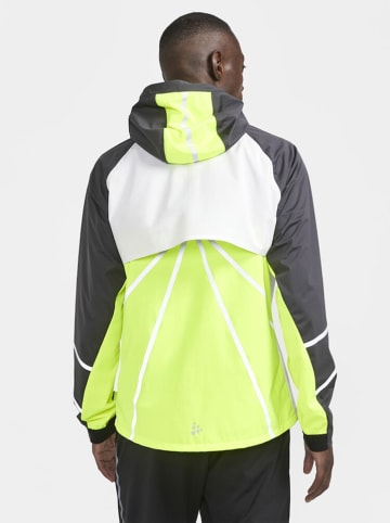 Functionele jas wit/groen/zwart