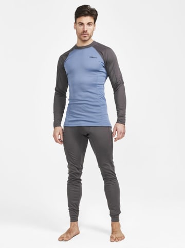 Thermolongsleeve in Anthrazit/ Hellblau
