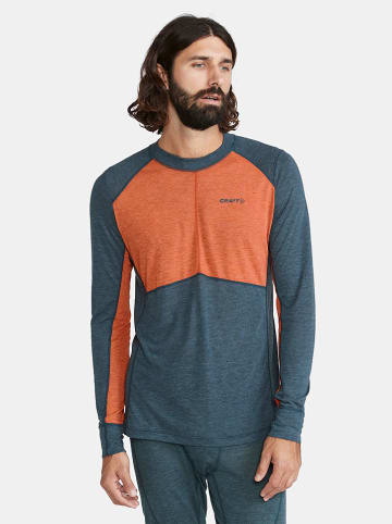 2-delige set: thermo-ondergoed "Core Wool Mix" groen/oranje