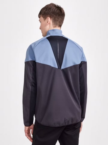 Trainingsjacke "Glide Block" in Anthrazit/ Hellblau