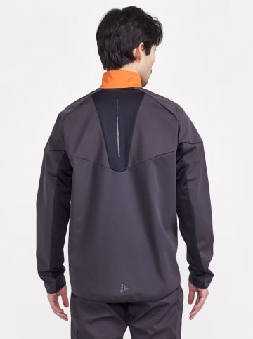 Trainingsjacke "Glide Block" in Anthrazit/ Orange/ Weiß