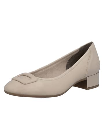 Leren pumps beige