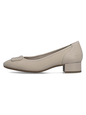 Leren pumps beige