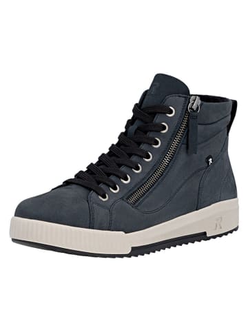 Skórzane sneakersy w kolorze granatowym