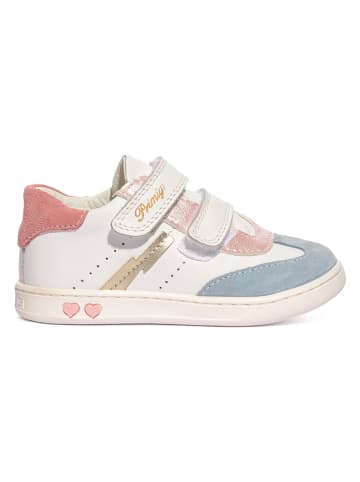 Skórzane sneakersy w kolorze białym