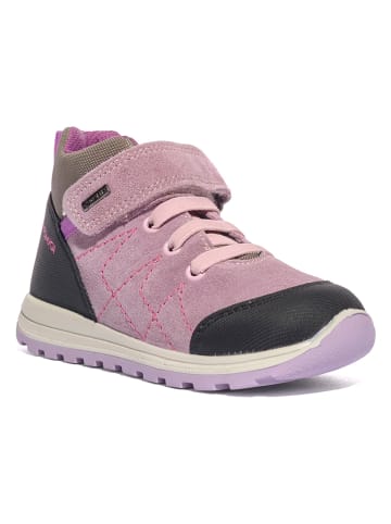 Leder-Sneakers in Rosa