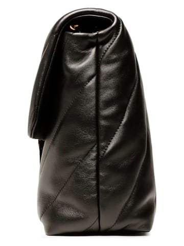Leder-Umhängetasche in Schwarz - (B)33 x (H)25 x (T)11 cm