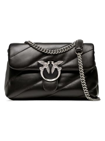 Leder-Umhängetasche in Schwarz - (B)27 x (H)19 x (T)11 cm