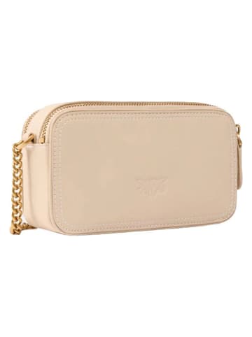Leder-Umhängetasche in Beige - (B)18 x (H)10 x (T)6 cm