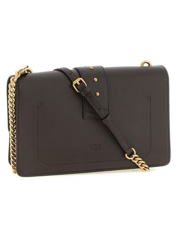 Leder-Umhängetasche in Schwarz - (B)27 x (H)16 x (T)7 cm