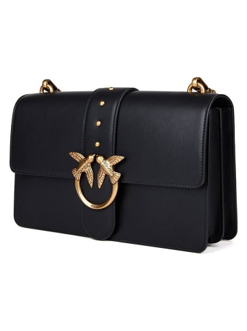 Leder-Umhängetasche in Schwarz - (B)27 x (H)16 x (T)7 cm