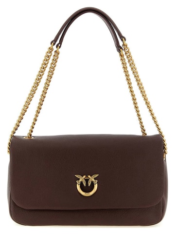 Leder-Umhängetasche in Dunkelbraun - (B)25 x (H)13 x (T)7 cm