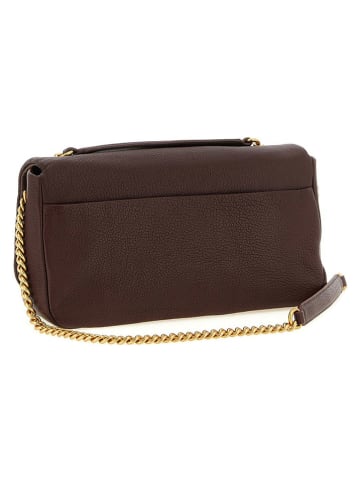 Leder-Umhängetasche in Dunkelbraun - (B)25 x (H)13 x (T)7 cm