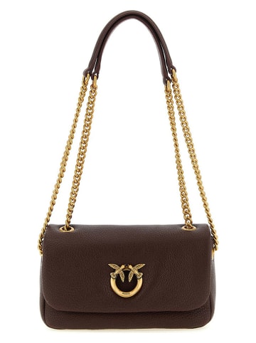 Leder-Umhängetasche in Dunkelbraun - (B)25 x (H)13 x (T)7 cm